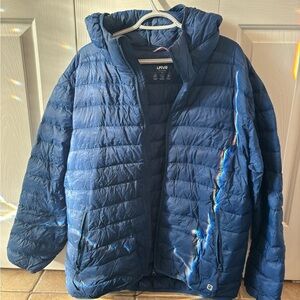 I.FIVE By SIMONS Navy Blue Hooded Puffer Jacket Coat Size XL